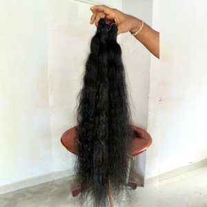 Best Unprocessed Indian Temple Virgin Remy Hair <b>Extensions</b> Raw Straight Deep Wave <b>Braiding</b> Single Donor Single Drawn - Product Image 1