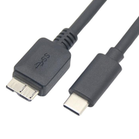 Kabel Data Hard Drive USB Micro BM ke USB tipe-c 3.0 dengan PTFE PVC isolasi nilon