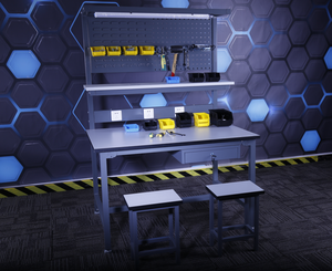 Laboratorio comercial Atelier Mesa de inspección de metal Banco de trabajo de melamina Nueva condición Taller de reparación de teléfonos móviles eléctricos - Product Image 4