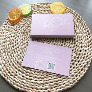 カスタム印刷300gsmコーティング紙マット仕上げピンク色かわいい「ありがとう」カードビジネスプロモーションギフト用 - Product Image 6