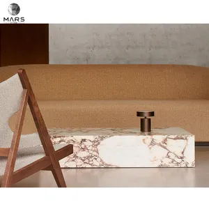 Table basse de luxe Noble en marbre, meuble de thé
