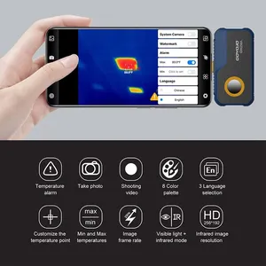 GOYOJO GW256A Android Type C <strong>Thermal</strong> <strong>Imager</strong> 256x192 25Hz Mobile <strong>Infrared</strong> Camera for Phone PCB Panel Circuit Repair - Product Image 3