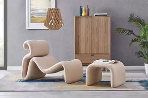 Disen nórdico moderno minimalista creativo personalidad diseñador línea S en forma de asiento línea ocio silla reclinable - Product Image 4