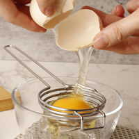 Séparateur d'œufs en spirale en acier inoxydable, filtre à jaune et blanc, tamis, ustensile de cuisine pour la pâtisserie, la cuisson, outil à gâteau, extracteur d'œufs