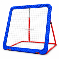 But de rebond de football portable avec cadre en acier et filet en PP pour entraînement individuel