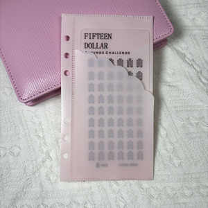 Inserto per Busta Portacontanti in PP Opaco Personalizzato, Robusto, Durevole e <span class=keywords><strong>Flessibile</strong></span>, con Foglio per Sfida di Risparmio e Tracker per <span class=keywords><strong>Fondo</strong></span> di Emergenza - Product Image 2