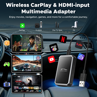 2-en-1 Car TV Mate & Wireless Carplay TV Adapter pour Switch, TV Sticks, Convertir l'écran de la voiture avec Type-C/USB, Wi-Fi 5.8GHz