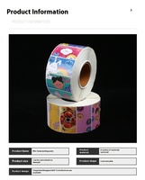 Étiquettes adhésives rectangulaires en papier, autocollants d'emballage alimentaire imprimés numériquement, imperméables, diamètre central de 3 pouces