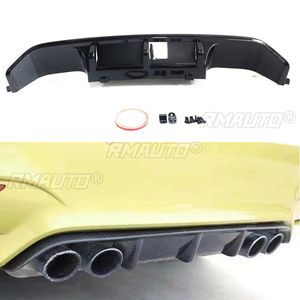 Diffuseur de pare-chocs arrière, lèvre de spoiler, plaque de séparation aspect fibre de carbone pour BMW F80 M3 F82 F83 M4 2015 2016 2017 2018 2019 2020 - Product Image 1