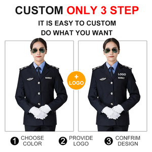 Vestes uniformes <span class=keywords><strong>de</strong></span> garde <span class=keywords><strong>de</strong></span> <span class=keywords><strong>sécurité</strong></span> <span class=keywords><strong>de</strong></span> conception bleu foncé avec des poches vêtements <span class=keywords><strong>de</strong></span> travail formels Logo personnalisé uniforme <span class=keywords><strong>de</strong></span> <span class=keywords><strong>sécurité</strong></span> G4s <span class=keywords><strong>de</strong></span> bureau - Product Image 2