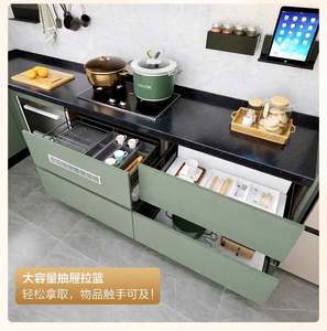 SANTOPOVA Factory Supplied White PVC Modular Kitchen <b>Cabinet</b> Set Luxury Modern Design Assembled Wooden HDF Furniture - Product Image 4