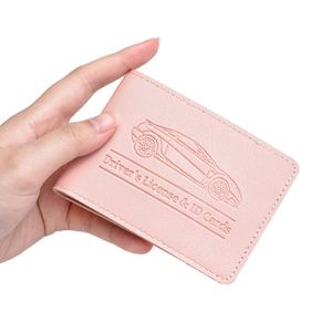 Porte-permis de conduire en cuir PU personnalisé avec logo, 10 emplacements, motif voiture, étui portefeuille pour cartes d'identité pour hommes et femmes, vente en gros - Product Image 1