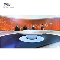 Design moderne surface solide led TV nouveau bureau de studio diffusion tv nouveau bureau