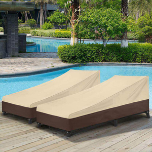 <span class=keywords><strong>Housse</strong></span> de <span class=keywords><strong>protection</strong></span> imperméable en tissu Oxford pour chaise longue d'extérieur, anti-poussière, pour mobilier de <span class=keywords><strong>jardin</strong></span>, chaise de patio et canapé - Product Image 5