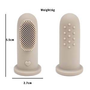 Bàn Chải Đánh Răng Trẻ Em Cấp Thực Phẩm Bàn Chải Đánh Răng Ngón Tay Silicon Không Chứa BPA 100% - Product Image 4