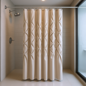 Cortina de Ducha DB Tufted de Tela de Poliéster Impermeable Estilo Bohemio con Ganchos de Metal y Plástico - Product Image 2