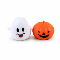 Jouet Squishy Citrouille Fantôme d'Halloween en TPR à Remontée Lente, Anti-Stress, Cadeau pour Fête