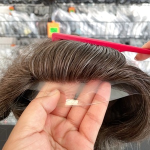 Système capillaire en dentelle de cheveux humains australiens pour hommes, légèrement ondulé, avec ligne de cheveux invisible - Product Image 3