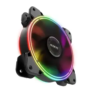 Alseye Pc Rainbow พัดลมคอมพิวเตอร์ RGB Halo 4.0 PC Cooling Case พัดลม