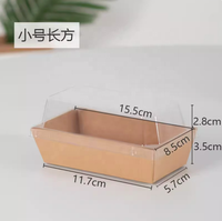 Logo personnalisé Taille Écologique Populaire Sandwich Kraft Cartons Boîte d'Emballage Boîte Jetable Swiss Roll Gâteau Conteneurs
