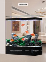 Aquarium intelligent et moderne de 600 L avec filtre de fond, verre ultra-clair, eau douce/eau salée, salon, personnalisable