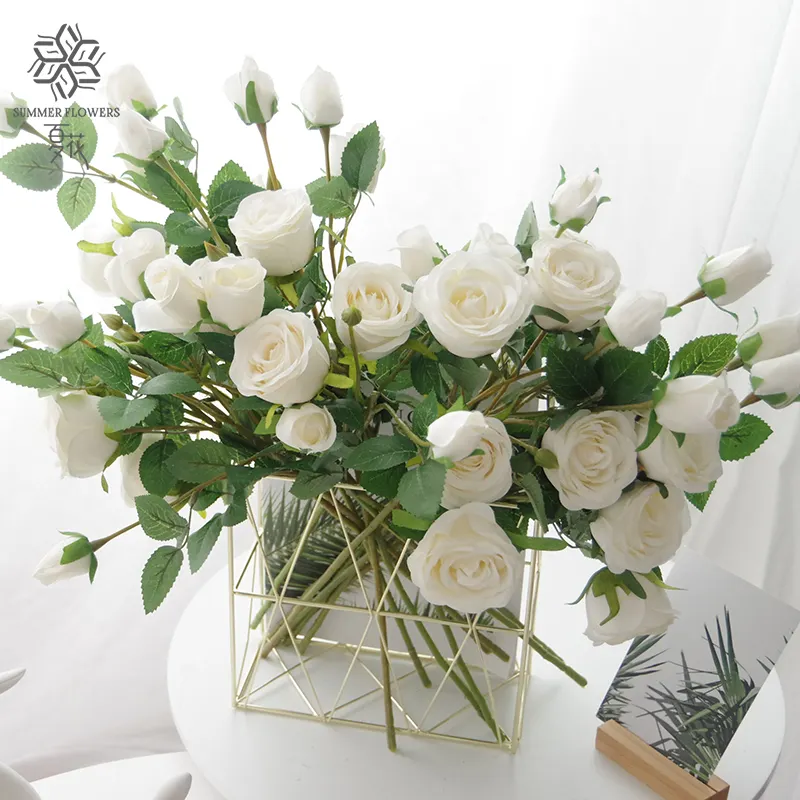 الجملة الزهور الأبيض واحد ينبع كينيا روز الموردين للمنزل الحب تشكيلة زهور باقة DIY
