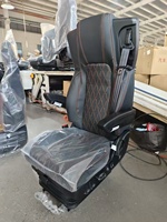 Sièges de conducteur de camion multifonctionnels en cuir PVC de luxe avec base à suspension pneumatique pour camions et autobus