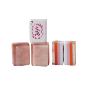 Jeu de Mahjong de Luxe en Acrylique Rose à 4 Couches, Style Classique, Portable, pour 4 Joueurs, Design Moderne et Durable - Product Image 3