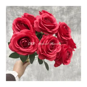 DKB artificial flowers factory Wholesale Mother's Day Valentine's Day gifts in stock bouquet flower wedding bridal roses