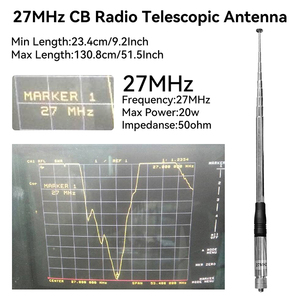 Walkie Talkie radyolar için yüksek kazanç 27mhz BNC anten teleskopik uyumlu RT-860 RT-880 RT-880G Iradio UV-98 artı CB kablosu - Product Image 2