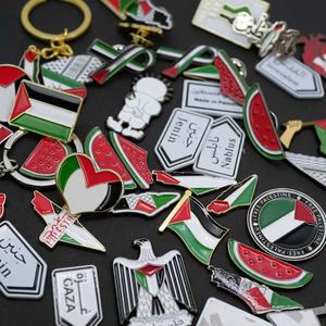 بروش وشاح فلسطيني جديد لعام 2025 للبيع بالجملة، دبوس مزين بعلم فلسطين للبدل، شارة معدنية بتصميم خريطة فلسطين، هدايا تذكارية - Product Image 2