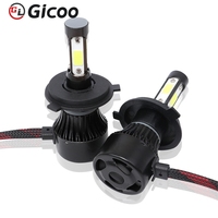 Ampoules de phare LED GICOO X7 360 4 côtés 55W 8000LM 12V Nouveau 6000K H1-H11 IP68 Étanche Adaptation universelle