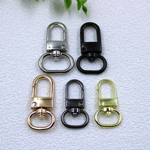 Hợp Kim Sang Trọng Bạc Vàng Kim Loại Xoay Snap Hooks Với Đinh Tán Hình Bầu Dục Eye Bolt Snap Hook Túi Phần Cứng Cho Túi Xách Dây Buộc Con Chó Dây Xích - Product Image 5