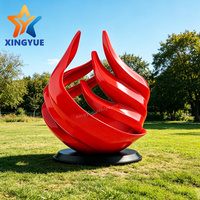 Sculpture de mains en acier inoxydable, grande sculpture de mains métalliques en acier inoxydable, sculpture abstraite de main en acier inoxydable