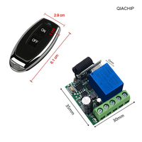 Interrupteur à distance sans fil 433 MHz, relais RF, DC 12V 24V 48V 60V, émetteur, télécommande 433 MHz, commande de porte, de lumière