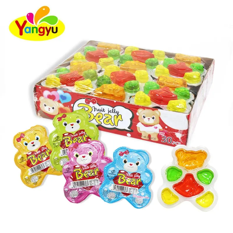 Jelly Pudding Supplier Sweet Colorful Bear Jelly Pudding