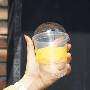 Gobelet à bulles en PP en forme de U de calibre 90 avec couvercle 12oz/16oz/24oz, gobelet en plastique jetable épais et rigide pour thé à bulles chaud ou froid, thé au lait - Product Image 6