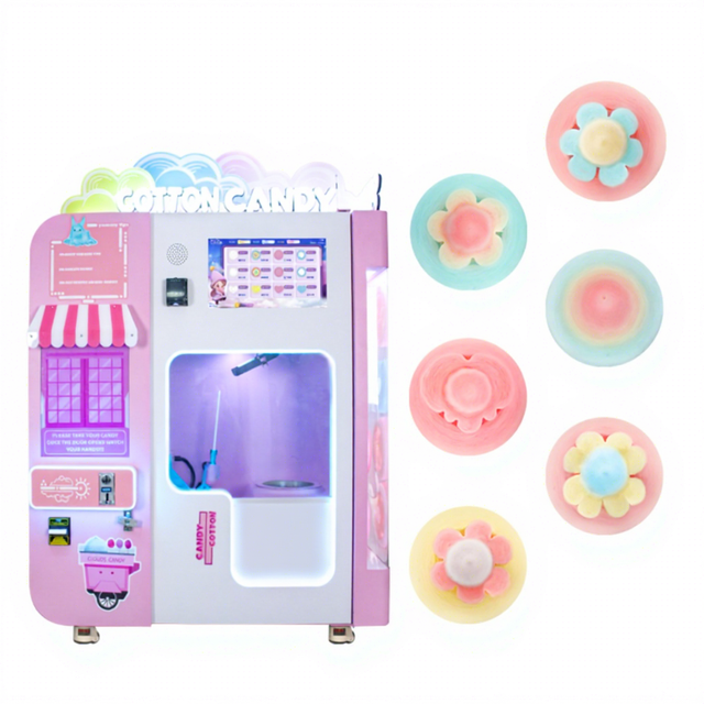 Caiyunjuan Automatic Cotton Candy Vending Machine with SDK Multi-Payment (Cash/Card/QR Code) High Capacity 20-150pcs