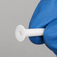 Vis en PTFE résistant à la corrosion, vis en plastique fluoré, vis à tête fraisée plate, vis à tête cruciforme, boulons isolés haute température
