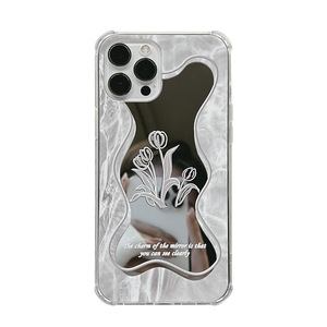 Étui de téléphone en silicone antichoc avec placage miroir à fleurs de design luxueux pour <span class=keywords><strong>Ipnone</strong></span> 14 Pro Max - Product Image 1