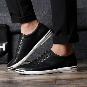 Zapatos Casuales para Hombre, Transpirables, de Microfibra, con Cordones, Estilo Deportivo para Caminar, Blancos y Negros - Product Image 5
