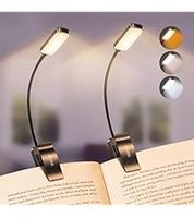Lampe de lecture LED rechargeable à clip flexible pour le cou, avec 3 modes de couleur, CRI 90 élevé, idéale pour la chambre, les voyages et la lecture nocturne