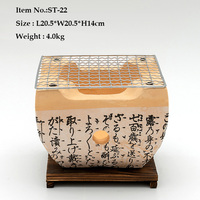 Barbecue à charbon de bois japonais Yakitori Grill Konro Hibachi Potery Clay Charcoal Stove Shichirin Table Top Charcoal Barbecue Grill