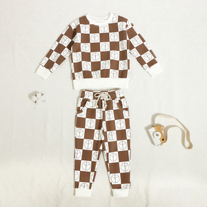 Babyjongenskledingsets Gezellige French Terry Peuter Kinderen Trainingspak 95% Biologisch Katoen Aanvaardt Aangepaste Meisjeskledingsets - Product Image 3