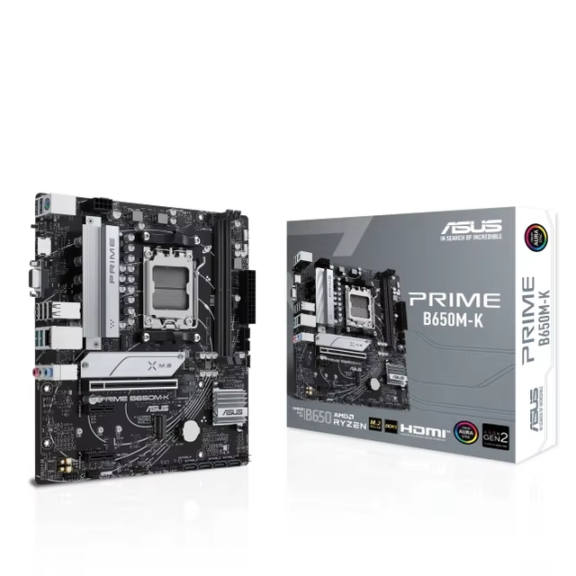 Brand New AS-US PRIME B650M-K Gaming Motherboard 2xDDR5 DIMM Socket AM5 Support R9000/8000/7000 Series Desktop Processors