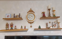 Rak apung besi lipat, untuk kamar tidur desain pedesaan rak tempel dinding untuk penyimpanan panci penggunaan dekoratif