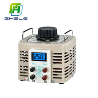 Transformateur de puissance à induction TDGC2 220V 3000W avec écran LCD et régulateur de contact, convertisseur de tension 0-250V