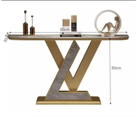 Table console d'entrée de luxe haut de gamme, table d'appoint artistique pour couloir, meuble de rangement pour salon et couloir