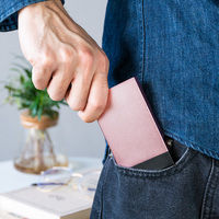 Dompet Pop Up Desain Paten TILONSTAR, Tempat Kartu RFID Aluminium Asli untuk Pembelian Grosir Kustom
