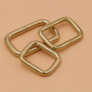 Латунные полированные поворотные кольца-защелки (D-образные), кольца для сумок, полукруглые кольца, квадратные соединительные кольца, фурнитура для багажа - Product Image 6